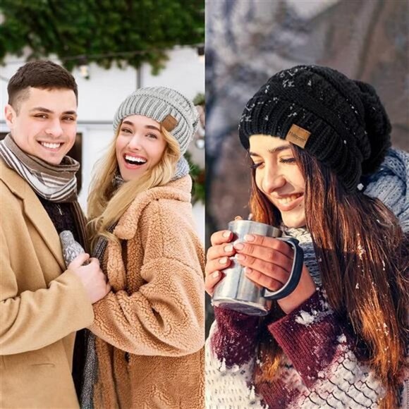 3 Pack Women\'s Winter Hats Slouchy Beanies Oversized Knit Warm Hats main image 6